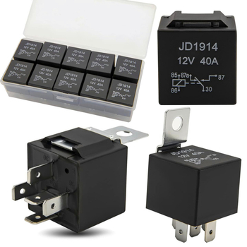 Set od 10 vodootpornih 12V releja s 5 pinova JD1914, 30/40A