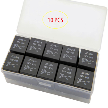 Set od 10 vodootpornih 12V releja s 5 pinova JD1914, 30/40A