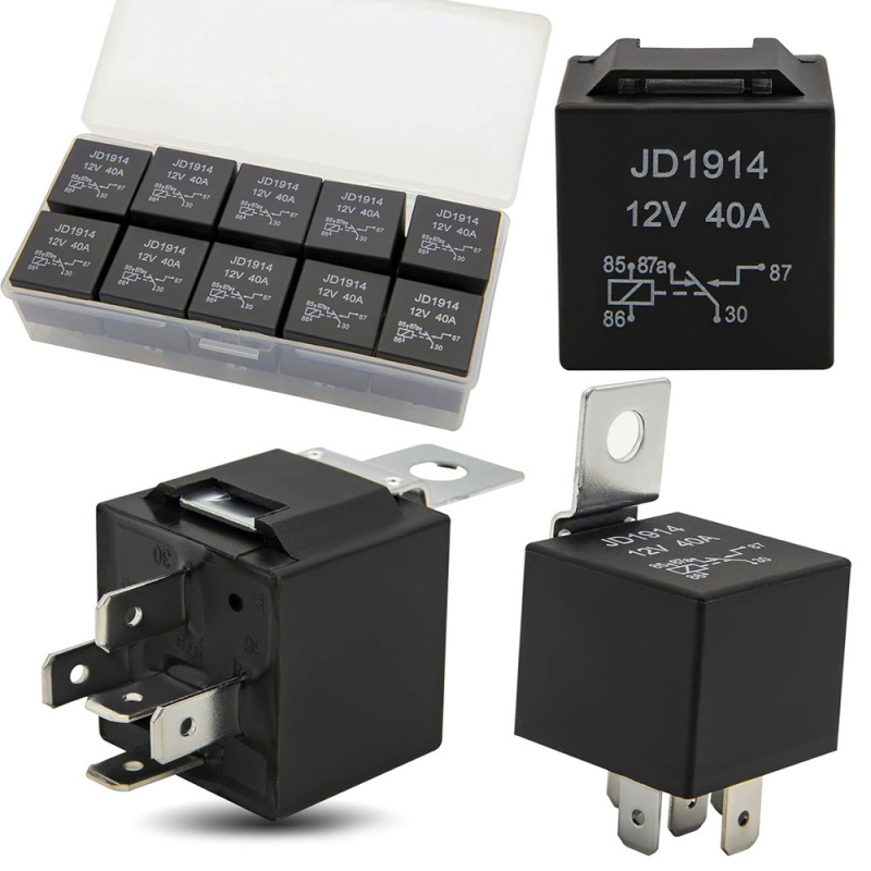 Set od 10 vodootpornih 12V releja s 5 pinova JD1914, 30/40A