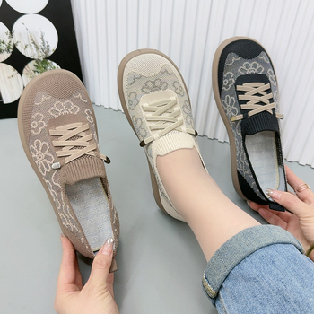 Дишащи Flyknit женски casual обувки с антихлъзгаща се мека подметка, леки и удобни – Пролет 2025