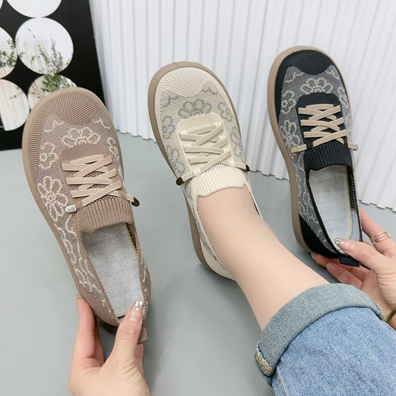 Дишащи Flyknit женски casual обувки с антихлъзгаща се мека подметка, леки и удобни – Пролет 2025