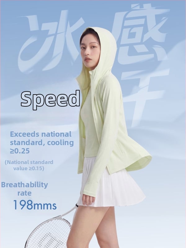 Női nyári UV-védett külső ruházat, lélegző Ice Silk anyagból, kültéri viselet