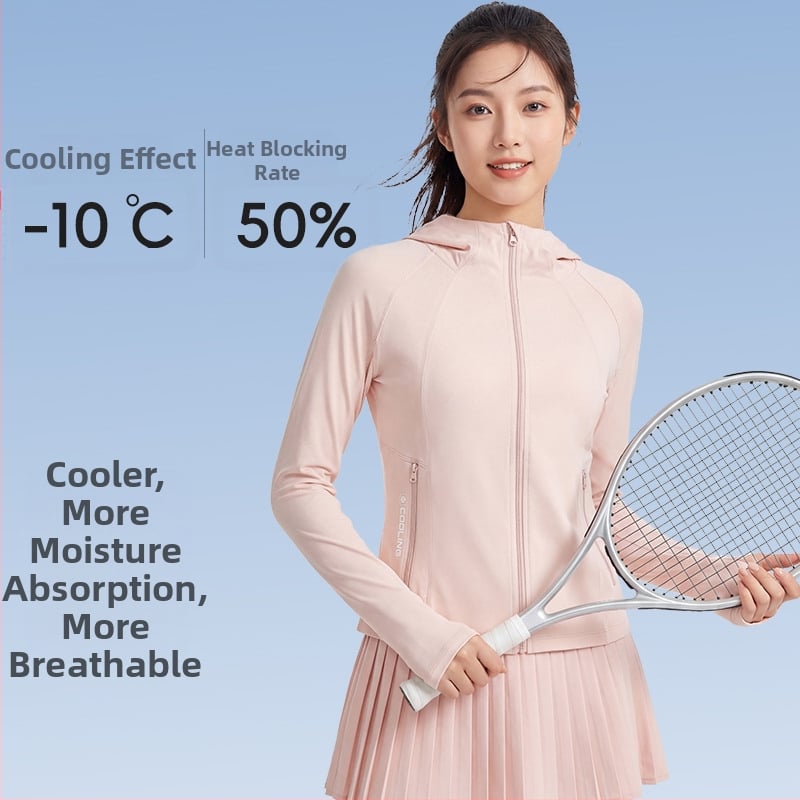 Női nyári UV-védett külső ruházat, lélegző Ice Silk anyagból, kültéri viselet