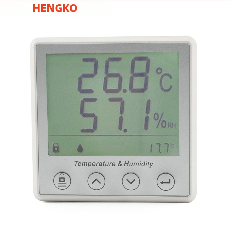 Hengge RS485 ψηφιακός μετρητής θερμοκρασίας και υγρασίας με οθόνη υψηλής ευκρίνειας, αισθητήρας σημείου δρόσου για καθαρούς χώρους εργασίας