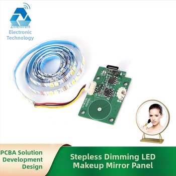 PCB placă pentru oglindă de machiaj LED cu control tactil al intensității – LED monocrom/bi-color pe placă