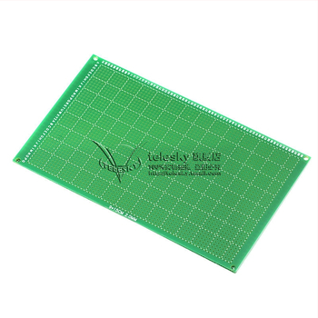 9×15 cm jednostruka PCB pločica s tin sprejem premazom, s otvorima, eksperimentalna pločica
