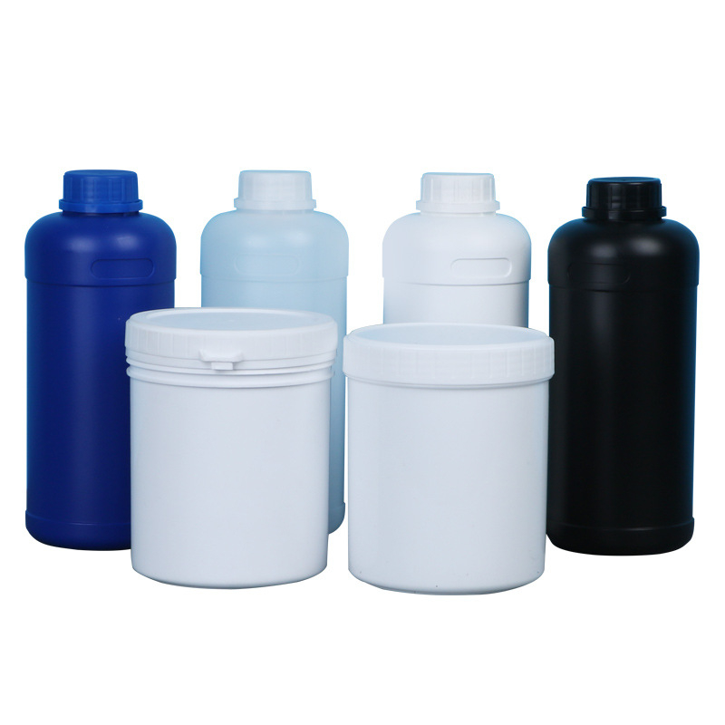 1 L plastična boca s unutarnjim poklopcem, 1000 ml plastična posuda za kemijske tinte, posuda za prašak s prehrambenim zatvaranjem