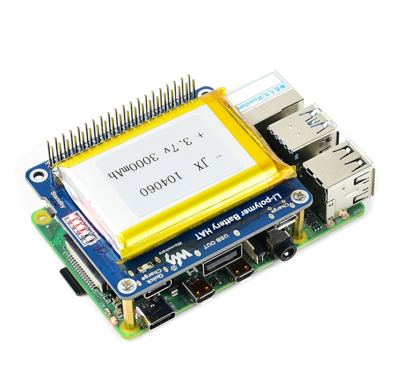 Light Snow Li-Polimer baterijski modul za Raspberry Pi 4, mobilno napajanje, velik kapacitet, dvostruko brzo punjenje, SW6106 proširiva ploča