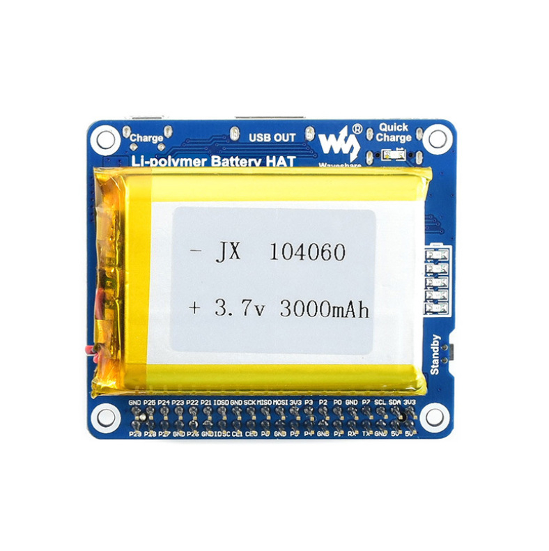 Light Snow Li-Polimer baterijski modul za Raspberry Pi 4, mobilno napajanje, velik kapacitet, dvostruko brzo punjenje, SW6106 proširiva ploča