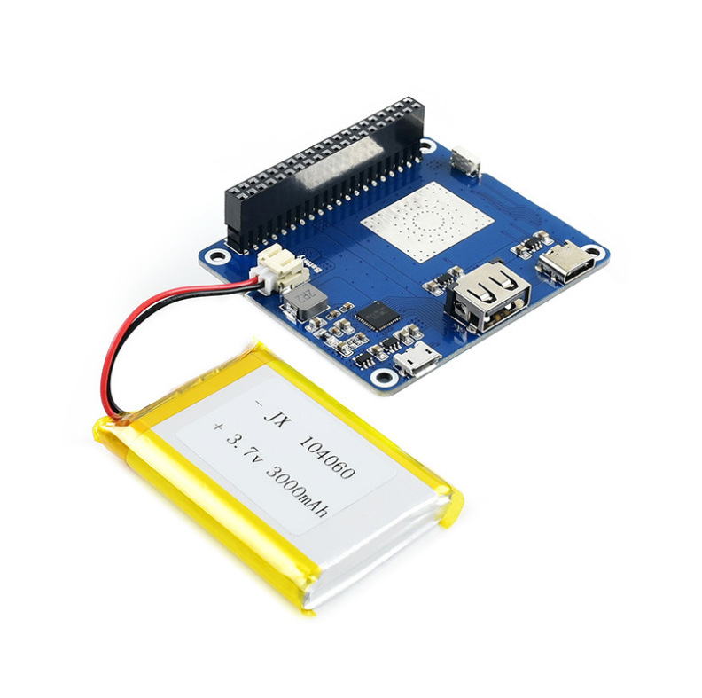 Light Snow Li-Polimer baterijski modul za Raspberry Pi 4, mobilno napajanje, velik kapacitet, dvostruko brzo punjenje, SW6106 proširiva ploča