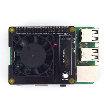 Raspberry Pi ploča za hlađenje s ventilatorom za 4B/3B+ s RGB kućištem i praćenjem u stvarnom vremenu
