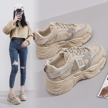Дамски обувки в стил K‑style „dad shoes“, пролет 2025 г., спортни обувки за ежедневието с повдигащ ток 3–5 см, модел K819