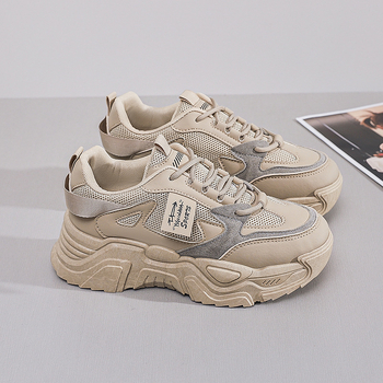 Дамски обувки в стил K‑style „dad shoes“, пролет 2025 г., спортни обувки за ежедневието с повдигащ ток 3–5 см, модел K819
