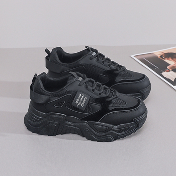 Дамски обувки в стил K‑style „dad shoes“, пролет 2025 г., спортни обувки за ежедневието с повдигащ ток 3–5 см, модел K819