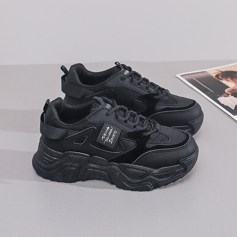 Дамски обувки в стил K‑style „dad shoes“, пролет 2025 г., спортни обувки за ежедневието с повдигащ ток 3–5 см, модел K819