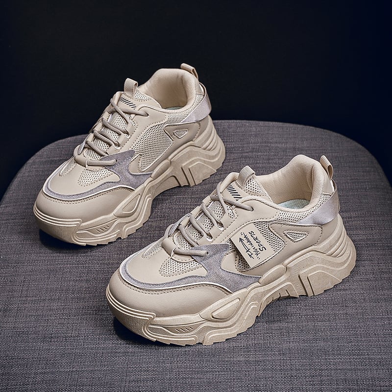 Дамски обувки в стил K‑style „dad shoes“, пролет 2025 г., спортни обувки за ежедневието с повдигащ ток 3–5 см, модел K819