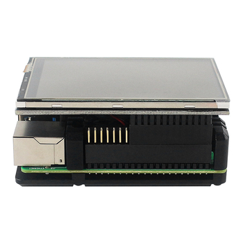 Aluminijsko kućište za Raspberry Pi 4B s 3,5-inčnim dodirnim zaslonom i dvostrukim ventilatorima za hlađenje