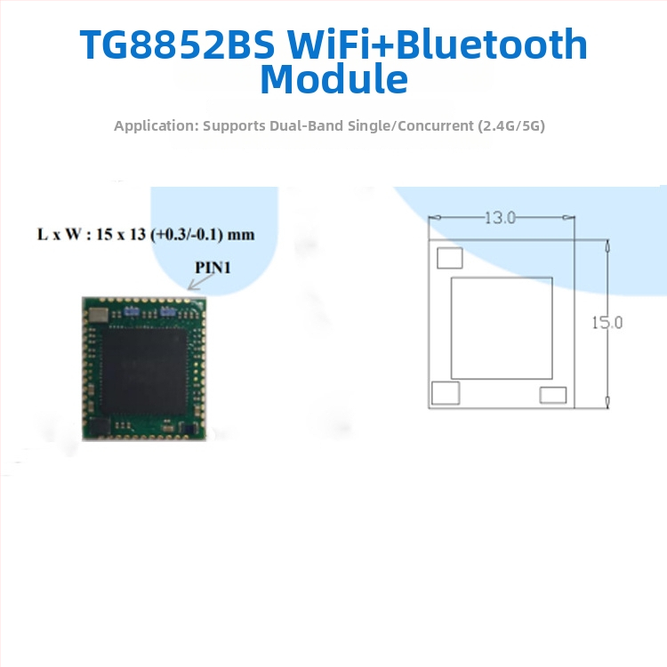 TG8852BS Bezdrôtový sériový prijímací modul, nízka spotreba, inteligentný Wi-Fi a Bluetooth modul