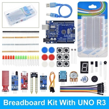 Kompatibilno s UNO R3: set od 400 rupa, breadboard s prekidačem, modul senzora za izbjegavanje prepreka i LED svjetlo.