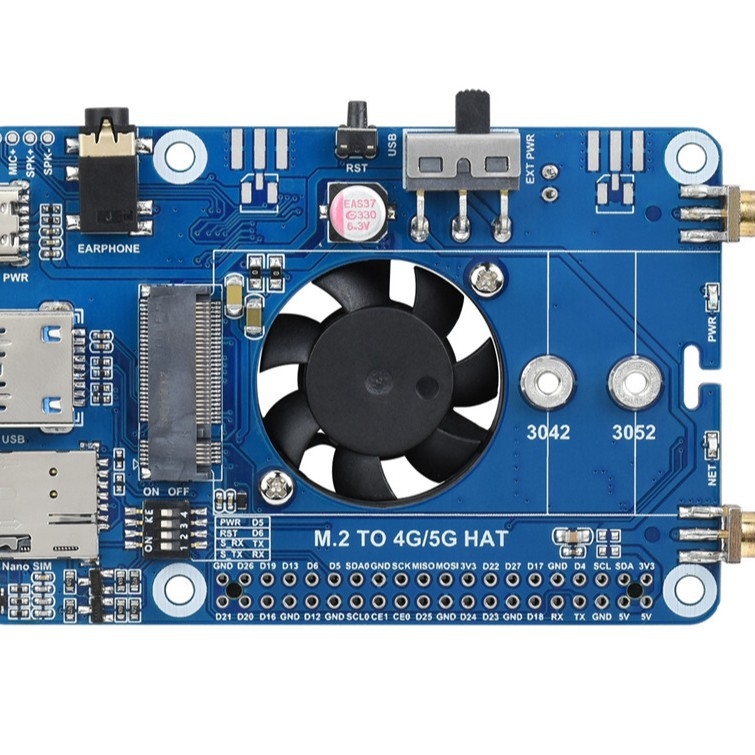 SIM7600G-H M.2 proširena ploča za Raspberry Pi, LTE Cat4, globalno GNSS pozicioniranje