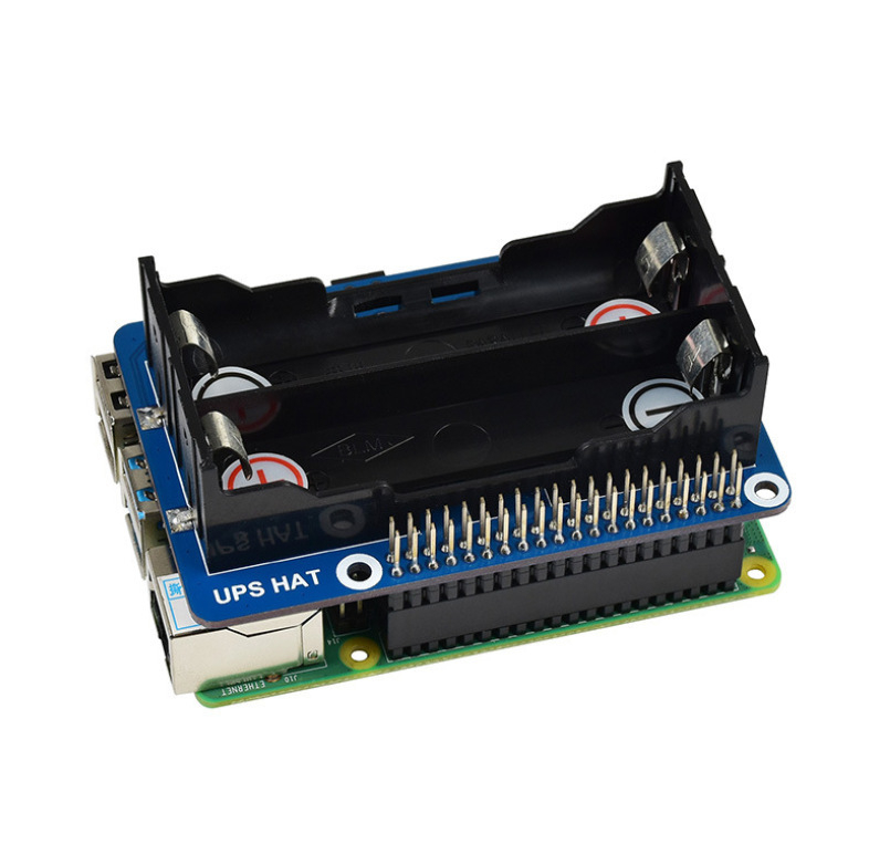 Modul UPS pentru Raspberry Pi, alimentare 5V, 2.5A, placă de extindere pentru baterie Li-ion, monitorizare baterie în timp real prin I2C (tensiune, curent, capacitate), încărcare și descărcare