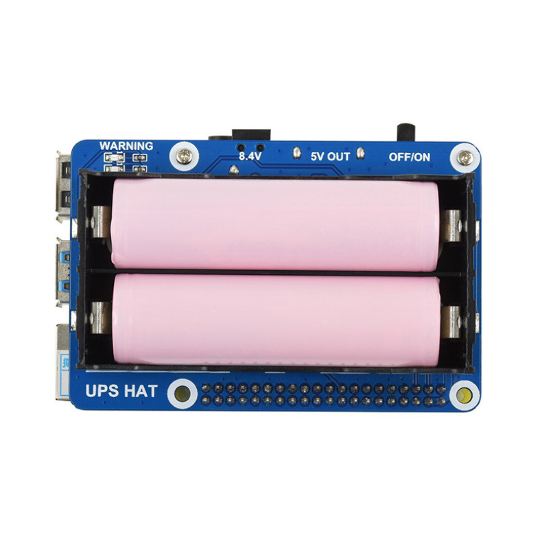 Modul UPS pentru Raspberry Pi, alimentare 5V, 2.5A, placă de extindere pentru baterie Li-ion, monitorizare baterie în timp real prin I2C (tensiune, curent, capacitate), încărcare și descărcare