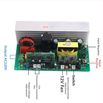 DC-AC menič s čistou sínusovou vlnou, vysoký výkon, 24V na 220V, modul pre elektrické vozidlá