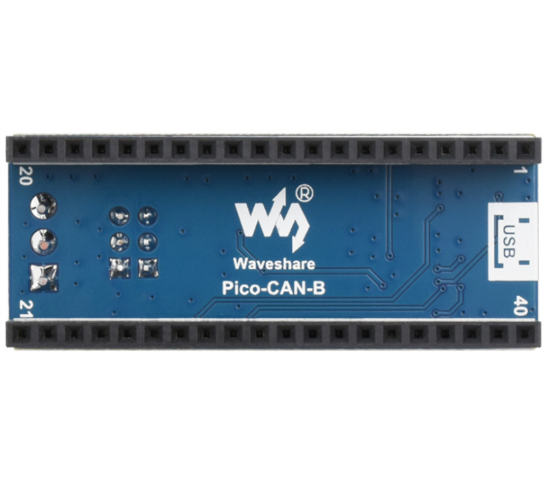 Proširena ploča Raspberry Pi Pico-CAN-B s SPI sučeljem za daljinsku komunikaciju, izravno spojena na Pico matičnu ploču
