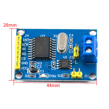 MCP2515 CAN modul s TJA1050 prijemnikom, SPI protokol, primjer programa za 8051 mikrokontroler