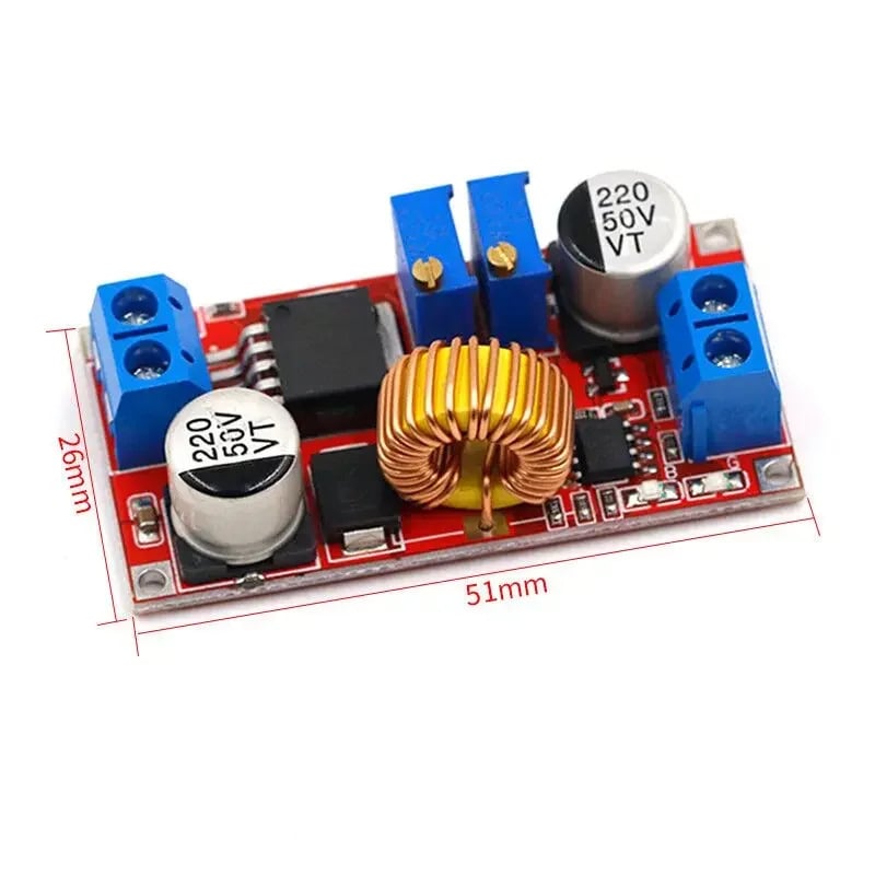 XL4015 modul napajanja s CC-CV visokim strujom 5A za punjenje litij-ionskih baterija i LED upravljač