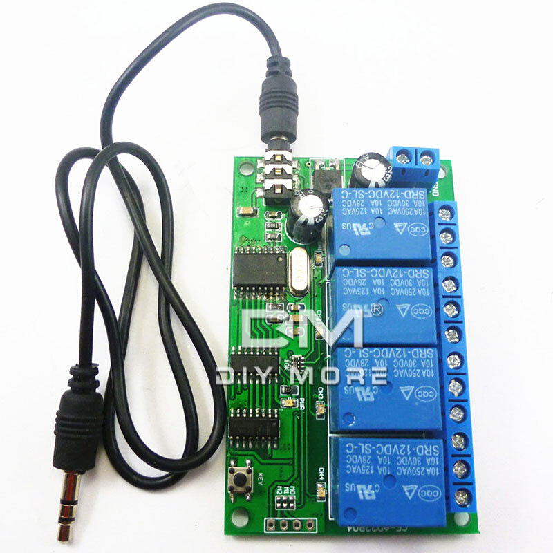 4-kanalno DTMF relejni dekoder zvuka, 12V modul daljinskog upravljanja AD22B04