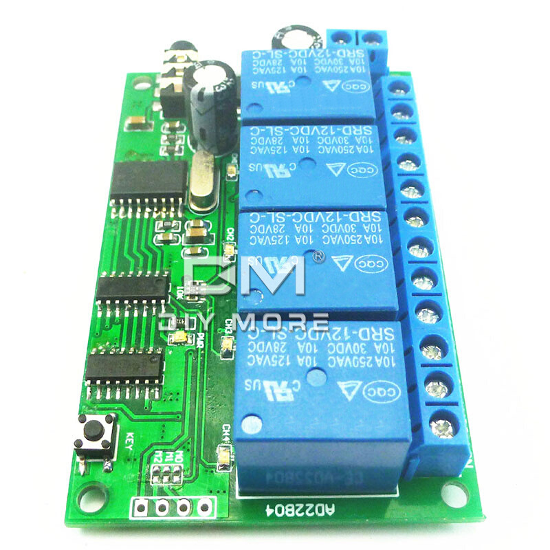 4-kanalno DTMF relejni dekoder zvuka, 12V modul daljinskog upravljanja AD22B04
