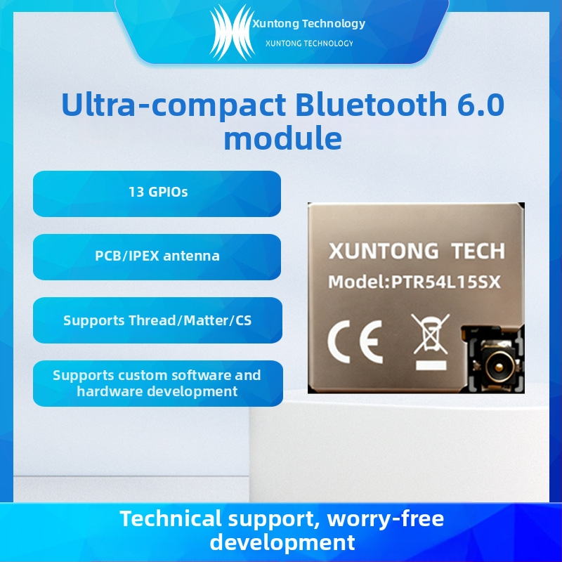 Nízkoenergetický Bluetooth 6.0 modul PTR54L15SX s dvojjadrovým procesorom pre inteligentné nositeľné zariadenia a priemyselný IoT