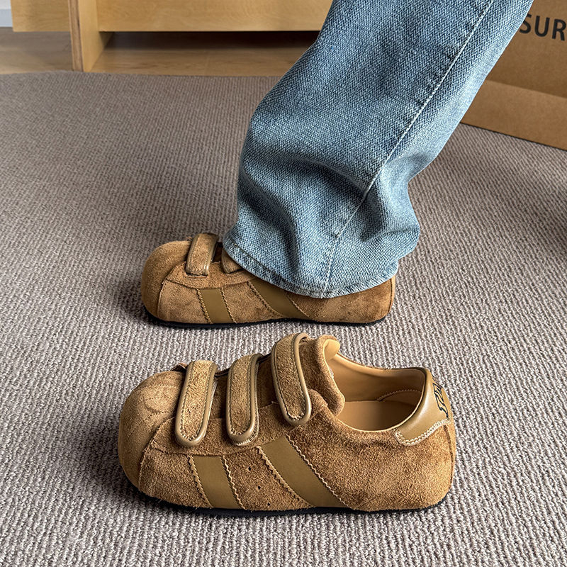 Ретро маратонки с лепенка Velcro за жени с вътрешно повдигане на височината и дебела подметка