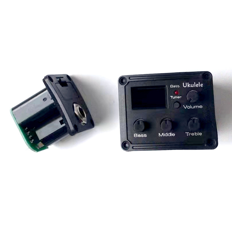 Ukulele pickup EQ-val és színes LCD kijelzővel, hangszer-kiegészítő