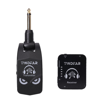 Vezeték nélküli in-ear monitor átjátszó rendszer elektromos gitárhoz és basszushoz — adó és vevő, dedikált csatlakozóval