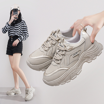Női vastag talpú sneakers, 2024 őszi kollekció, koreai stílus, mindennapi sportcipő 8821