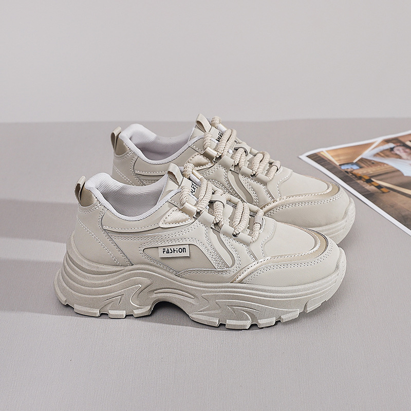 Női vastag talpú sneakers, 2024 őszi kollekció, koreai stílus, mindennapi sportcipő 8821
