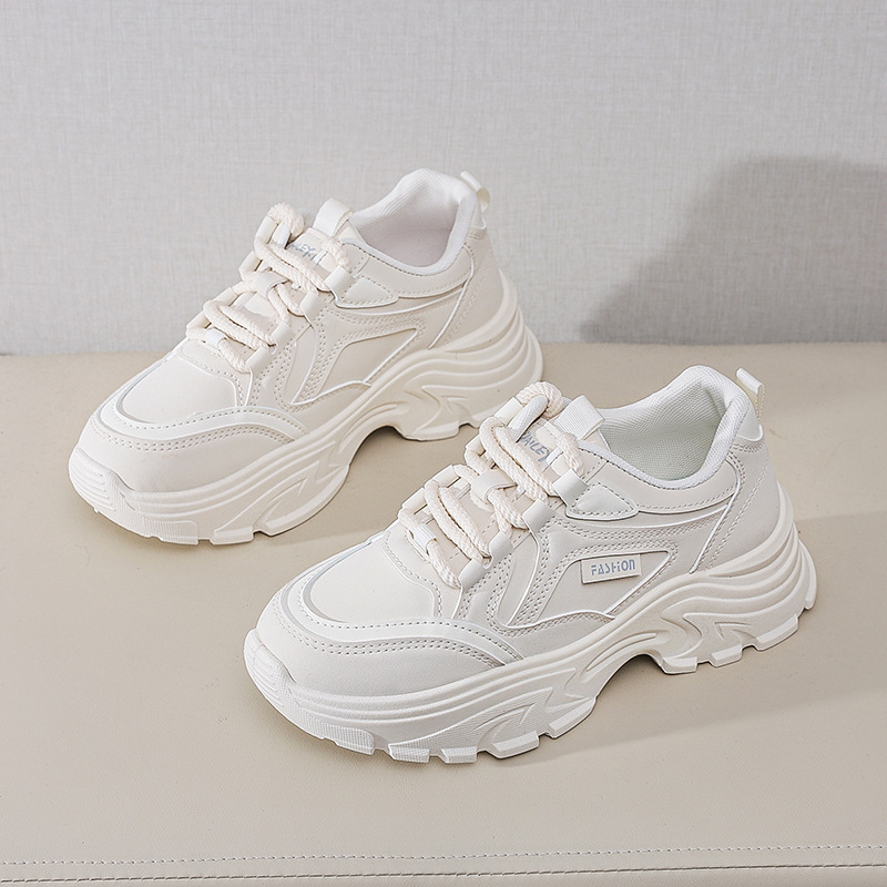 Női vastag talpú sneakers, 2024 őszi kollekció, koreai stílus, mindennapi sportcipő 8821