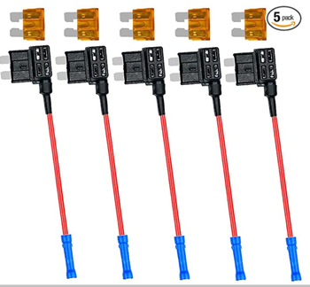Set od 5 auto tapova za osigurač, 5A, standard ATO/ATC blade, za dodatni krug