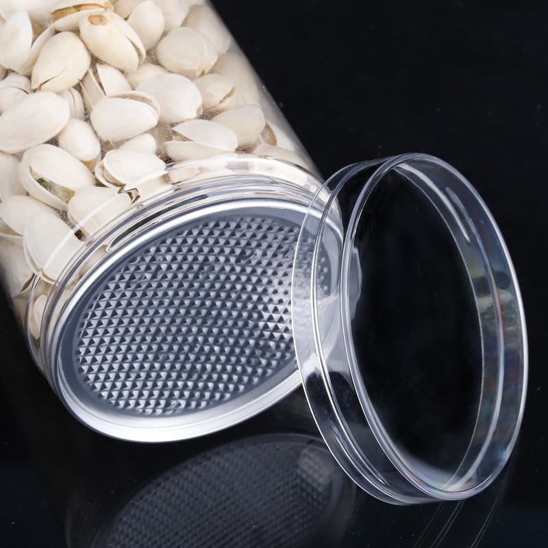 Прозрачен PET буркан с кристална капачка, 300 ml, хранителен клас запечатан контейнер за писташ, годжи плодове и мед