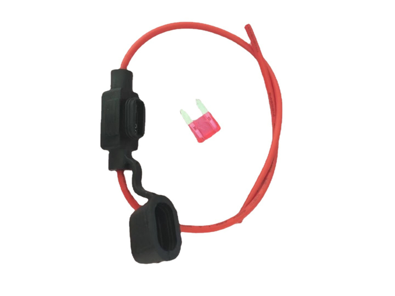 XHX002 Mali crni vodootporni držač osigurača za kabel 20 AWG