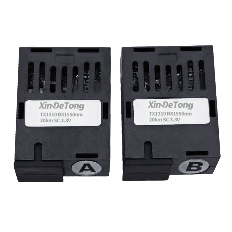 1x9 dvostrano jednovlakni optički transceiver modul, doseg 20 km, SC/FC sučelje, 3.3V