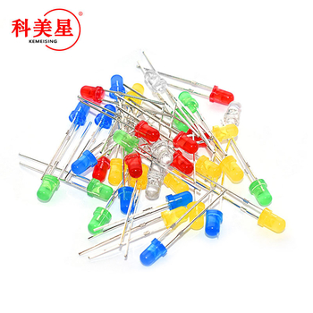 F3 F5 3mm/5mm LED dioda, u kutiji, 500 komada (po 100 komada po boji, 5 boja)