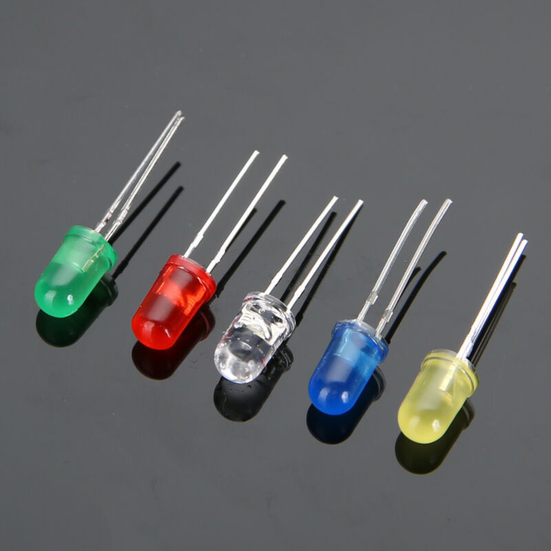 Kutijasti LED perlica set 3mm/5mm visoke svjetline, jednobojne boje: crvena, žuta, plava, zelena, bijela