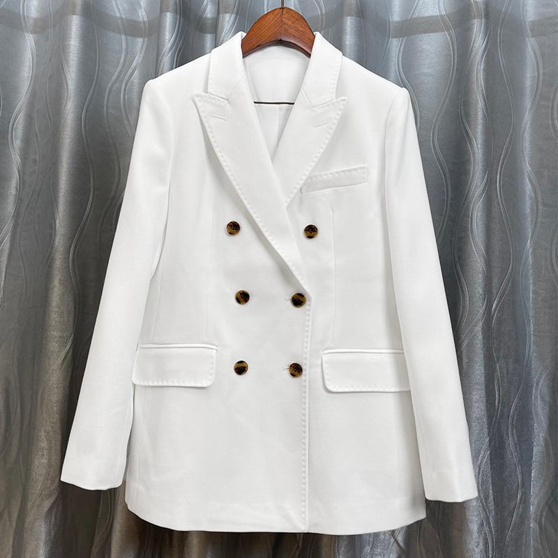 Ženski slim-fit dvostruko kopčani blazer sako za proljeće i jesen