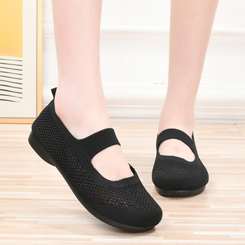 Ženske ljetne casual cipele, prozračne i lagane, slip-on, mekana potplata, gornji dio od tkanine, okrugli vrh