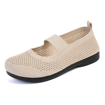 Ženske ljetne casual cipele, prozračne i lagane, slip-on, mekana potplata, gornji dio od tkanine, okrugli vrh