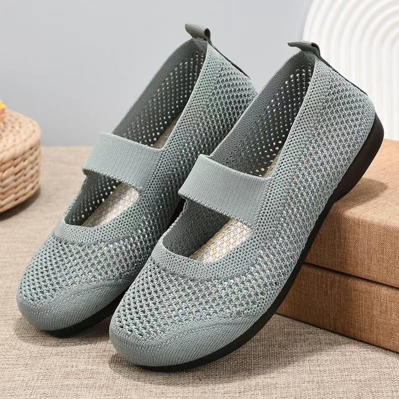 Ženske ljetne casual cipele, prozračne i lagane, slip-on, mekana potplata, gornji dio od tkanine, okrugli vrh