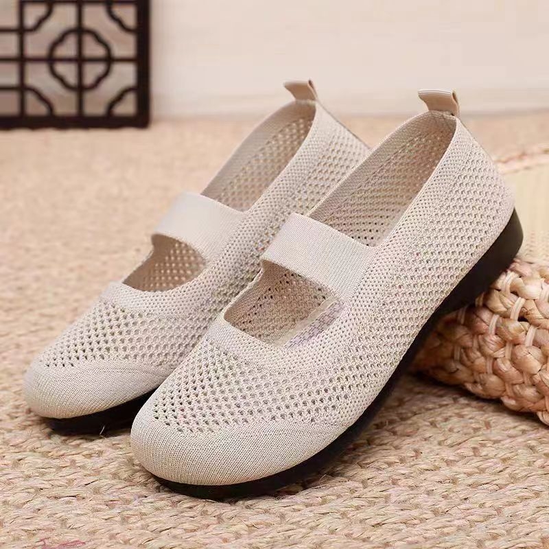 Ženske ljetne casual cipele, prozračne i lagane, slip-on, mekana potplata, gornji dio od tkanine, okrugli vrh